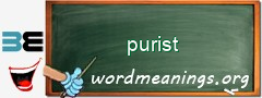 WordMeaning blackboard for purist